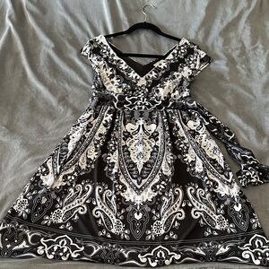 Black and White Paisley Dress